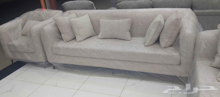 كنب خمس قطع ثلاث كبير واثنين مفرد جاهز وبسعر المصنع63750228114563111