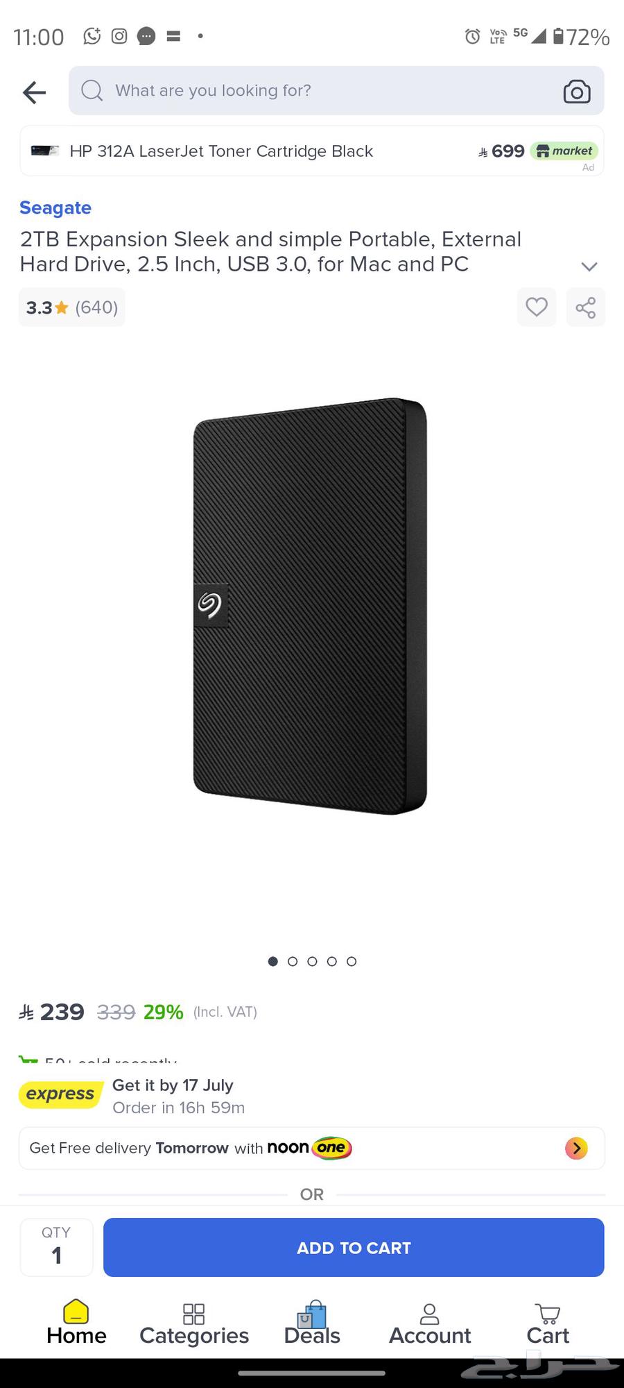 EXTERNAL HARDDISK 2TB63769016377219110