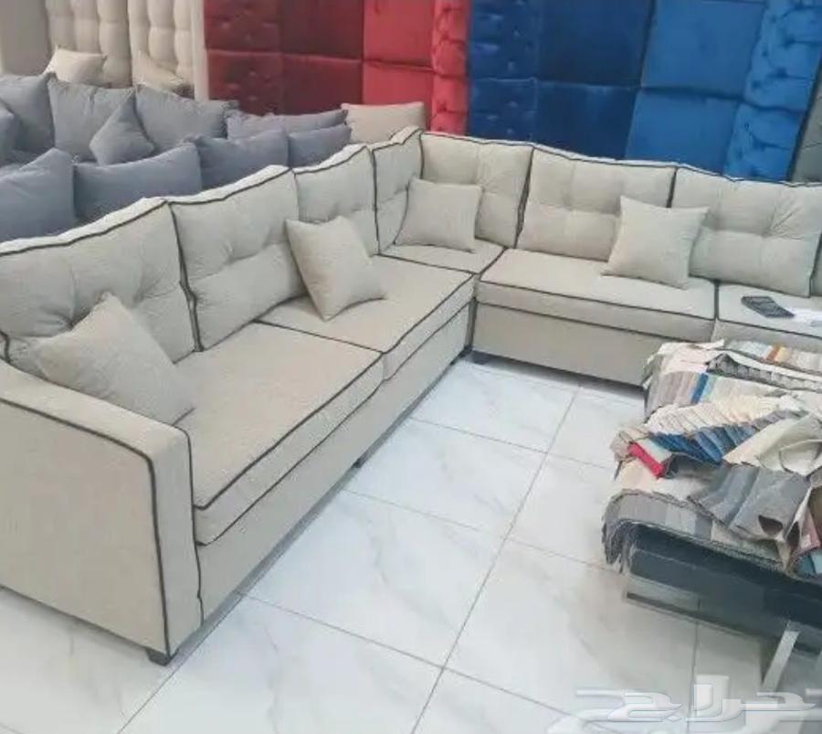 كنب جديد جاهز حرف ال و7نفر بأسعار مناسبة شامل التوصيل63765946670466110