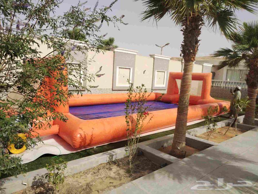 We have all kinds of inflatable, water, and soap playground games available63766050621954112