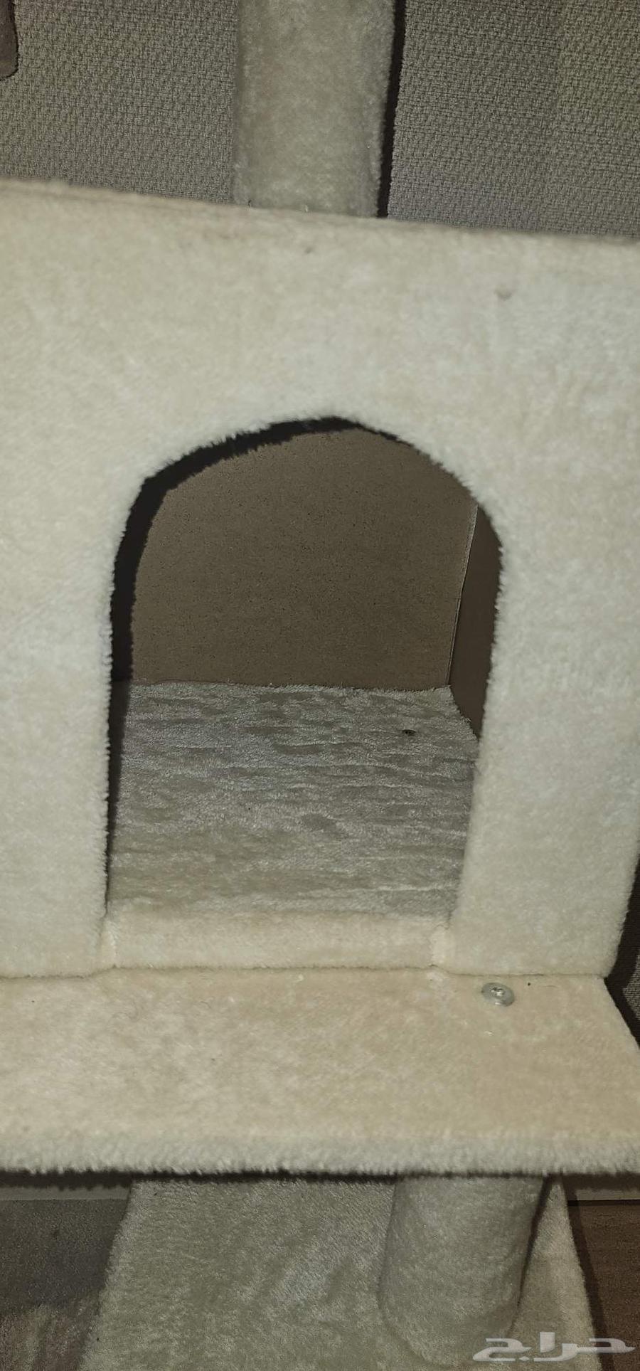 A large and beautiful cat tree house with a scratching pad63761902294658113