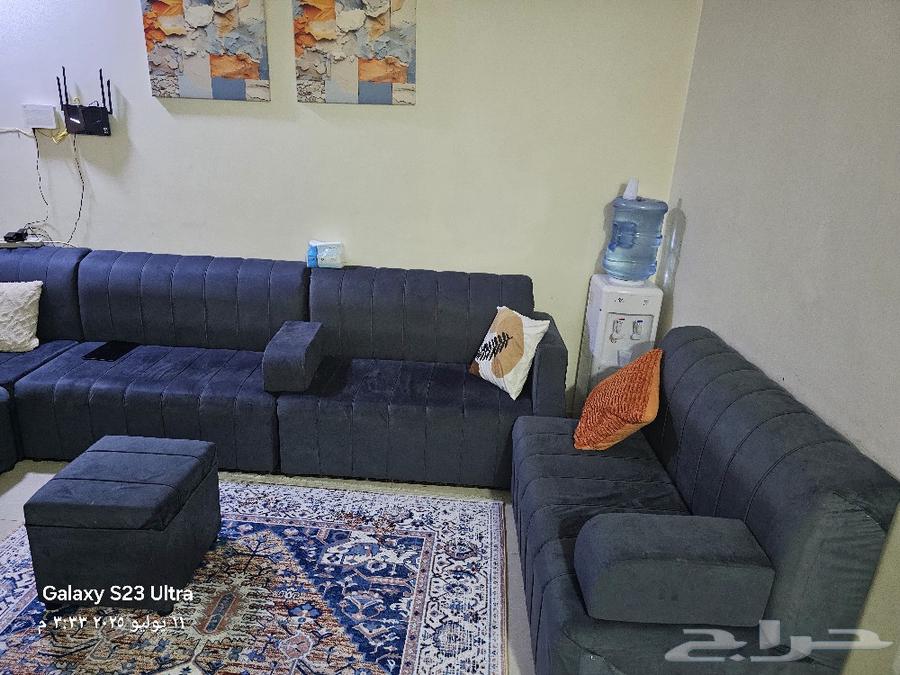 U-shaped sofa, light use, 10 pieces and 2 tables63782908969602110