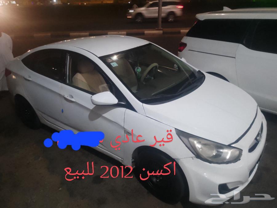 اكسنت 2012 لون ابيض القير عادي مفحوصة ومجدده63400935993091110