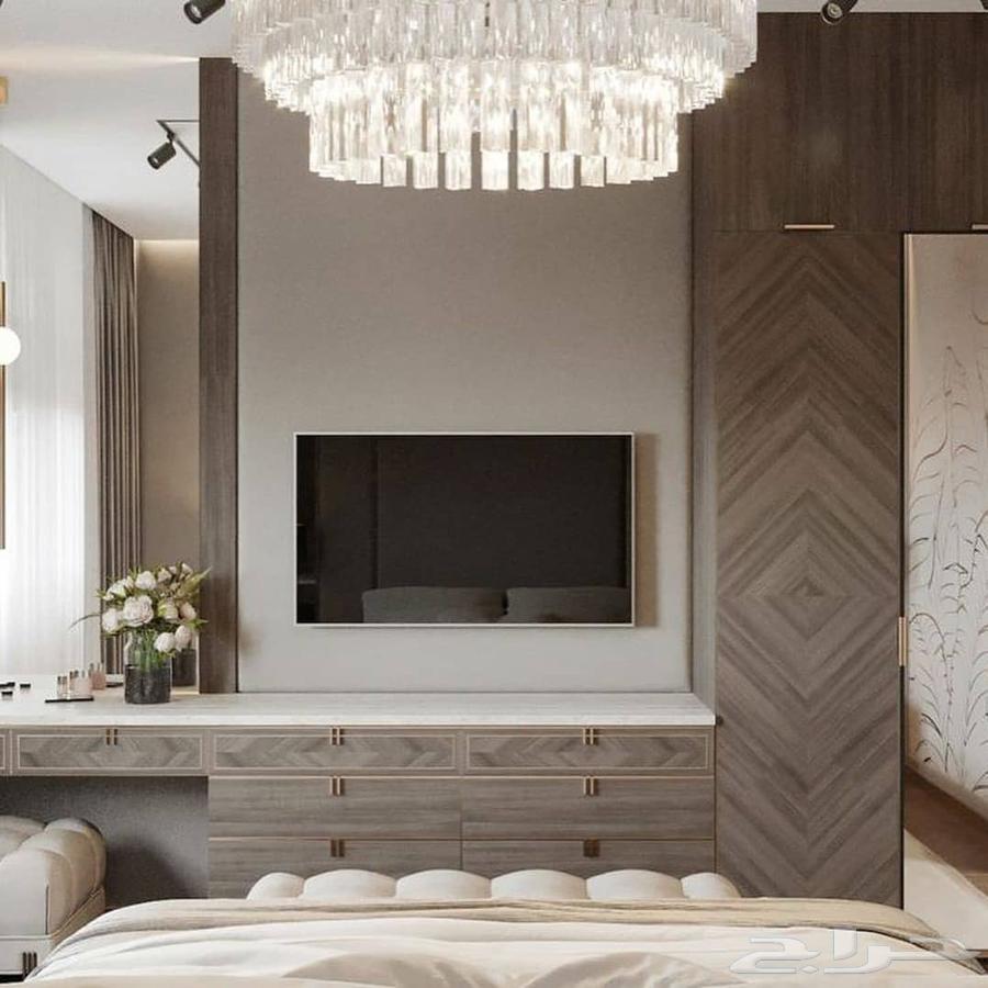 ديكورات داخلية_غرف نوم _خلفية شاشة _ترميم بويات_تصميم63381825997313114