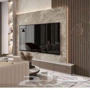ديكورات داخلية_غرف نوم _خلفية شاشة _ترميم بويات_تصميم63381825997313113