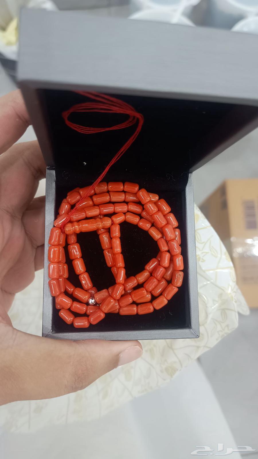 سبحة مرجان تونسي طبيعي حر بعروقه63992381715458110