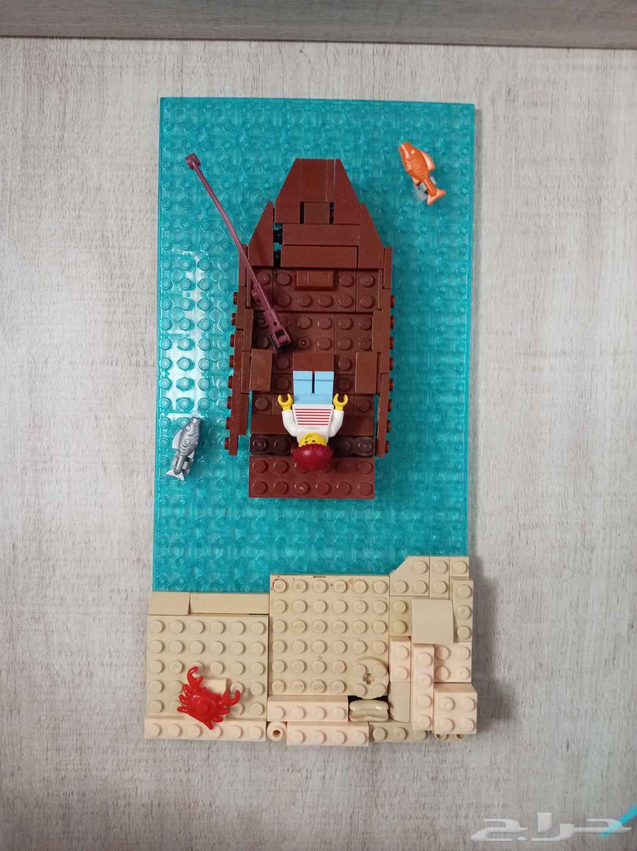 Lego lego river boat with character and fish MOC design64009640618114110