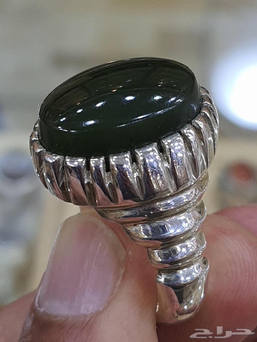 Natural Green Yemeni Jade Ring64031457140739112