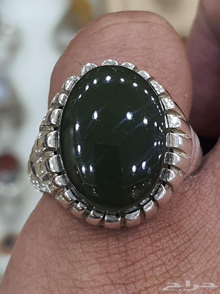 Natural Green Yemeni Jade Ring64031457140739113