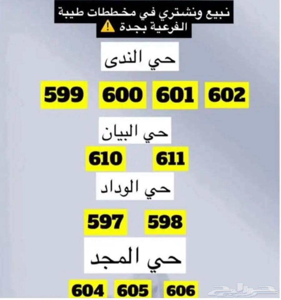 طيبة الفرعية الندى 599)602)601)(600) الوداد 597) 598) المجد64359001161217110