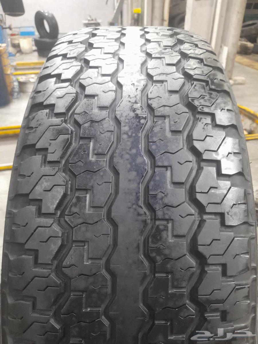 طقم كفرات دنلوب ياباني مقاس 275 70 16كفرات نضيفه تاريخ جديد64359102341123110