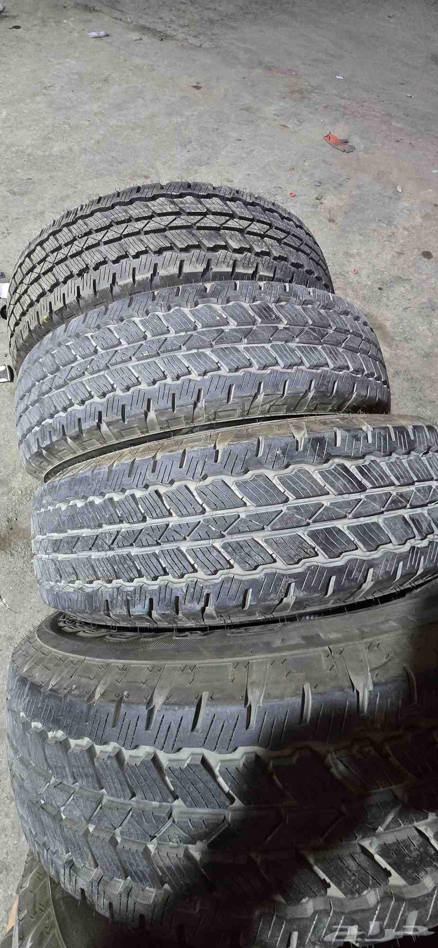 يوجد لدينا كفرات برجستون 255 75 17 شبه جديد الزرع فيها64377285160961112