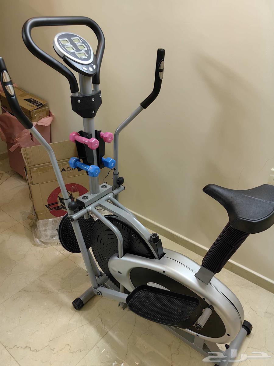دراجة رياضية منزلية مع اثقال لليدين64200748416387111