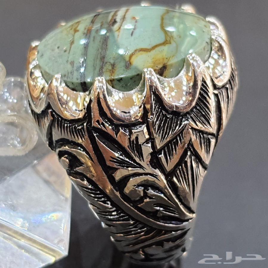 Green Yemeni Jaz' Natural Ring63850248996354113
