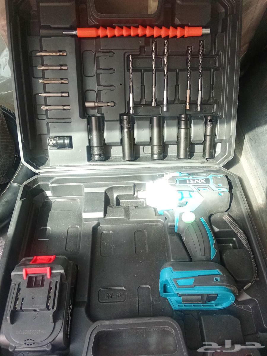 جهاز الدريل بطاريه حفر جدار وبرضو يفك حتي كفرات سياره64215641026435110