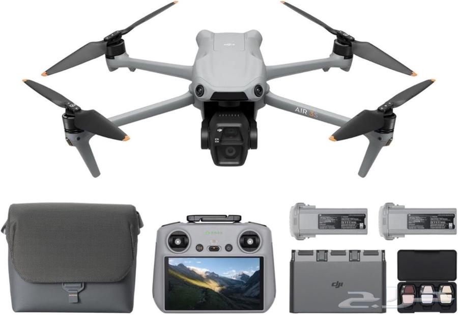 طائرة درون Dji Air3 s فلاي مور كومبو جديده بغلاف الشركة64227347045633110