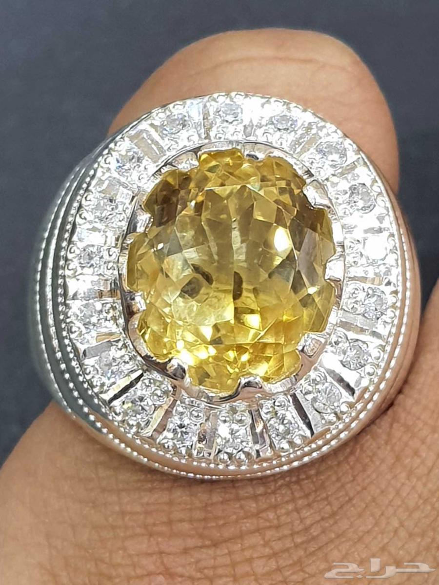 خاتم سيترين افريقي طبيعي ذهبي64221923594753111