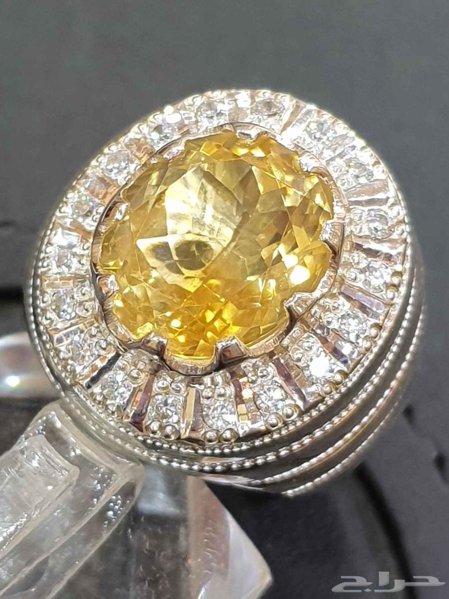 خاتم سيترين افريقي طبيعي ذهبي64221923594753113