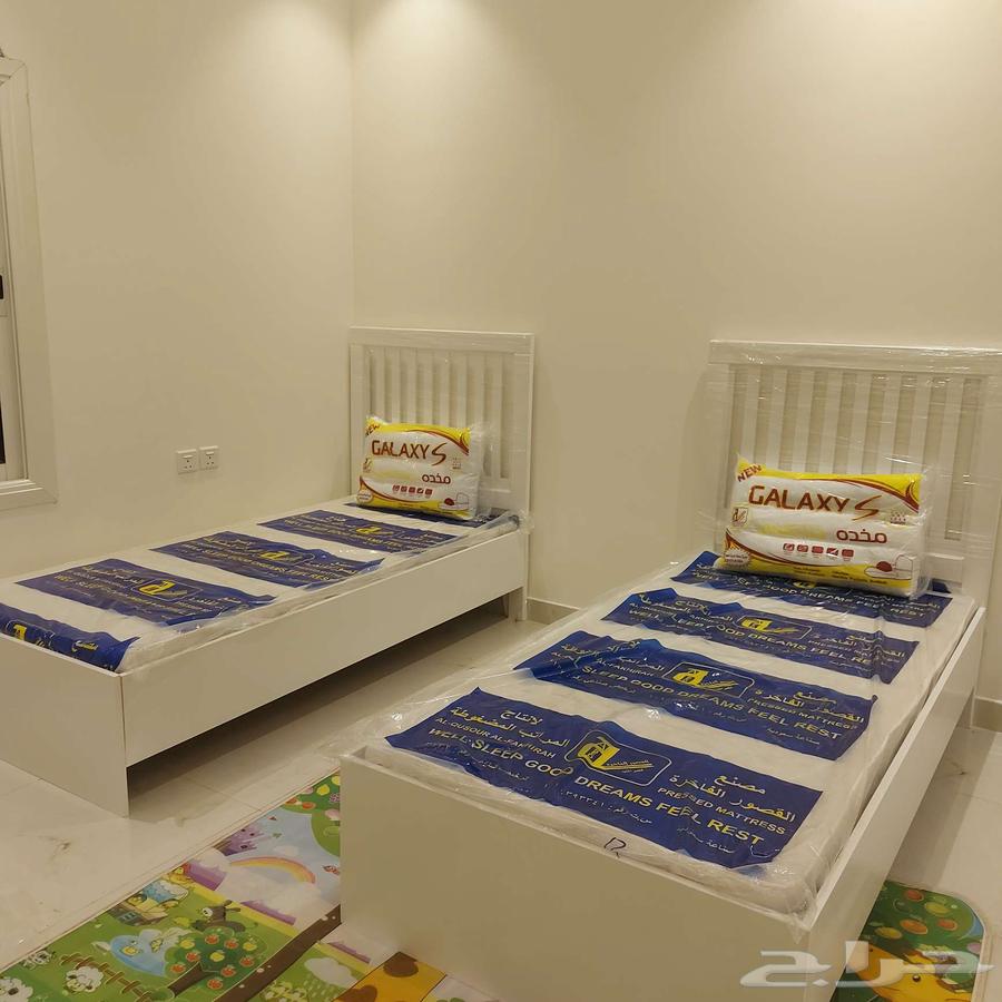 سرير خشب نفر أبيض جديد د64212130245379112