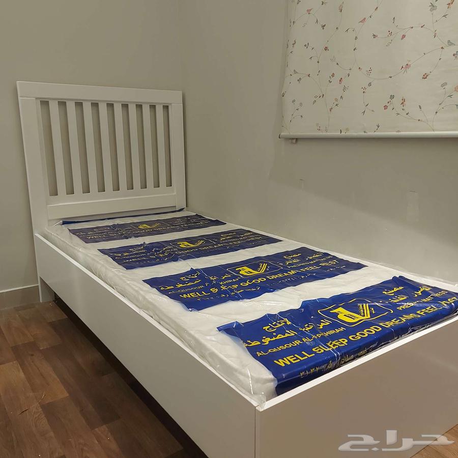 سرير خشب نفر أبيض جديد د64212130245379113