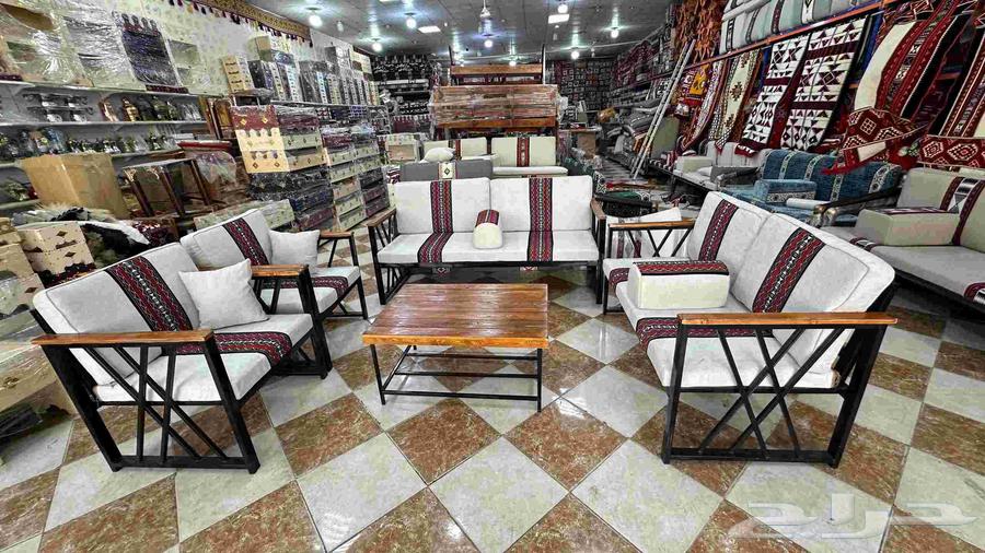 كراسي طقم خشب و حديد غطه طاولة مقاسات64219641446913110