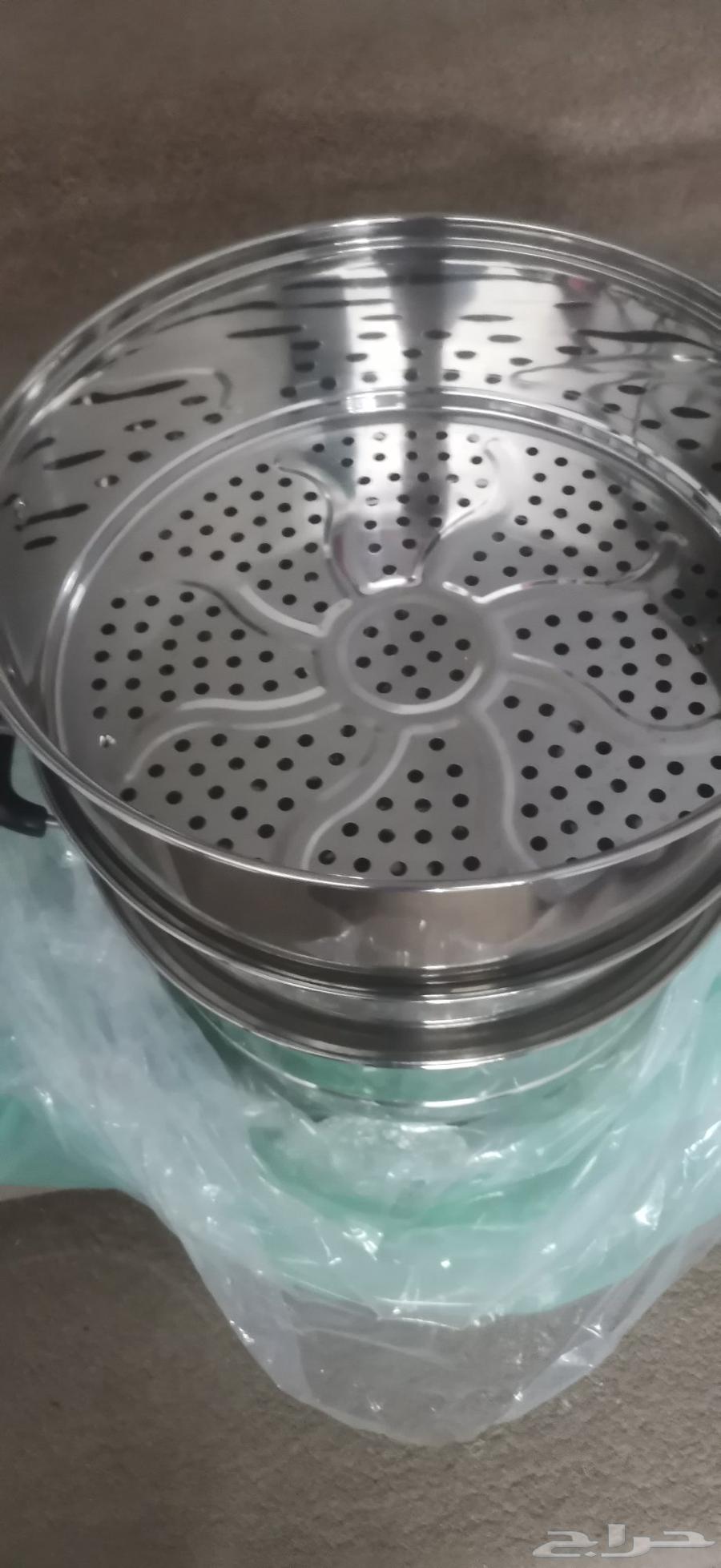 قدر منتو استيل كبير ونظيف لم يستخدم ابدا جديد64231182394755112