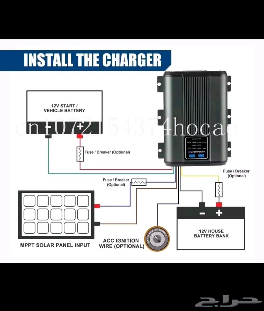 شاحن بطارية 12 فولت 40 أمبير تيار مستمر64409394160771114