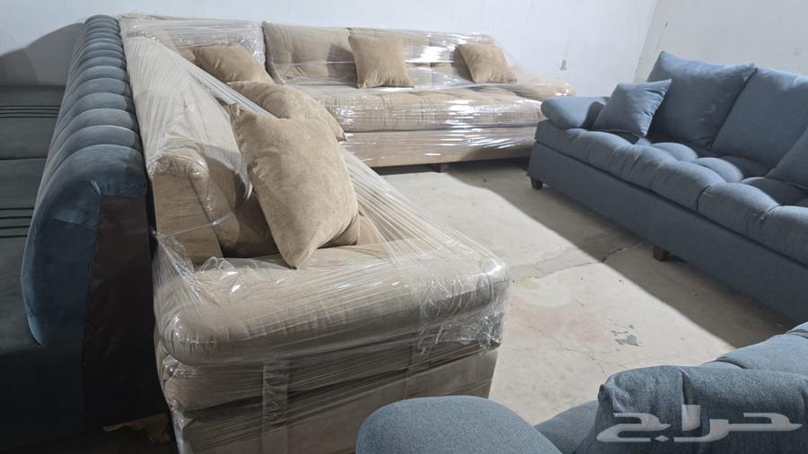 كنب جديد جاهز حرف ال و7نفر شامل التوصيل64235176135299111