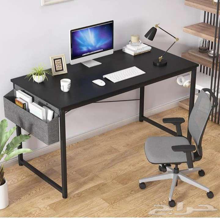 طاولة مكتبيه طاولة قيمنق عملية مع حقيبه جانبيه 120سم 150فقط64241240435074110