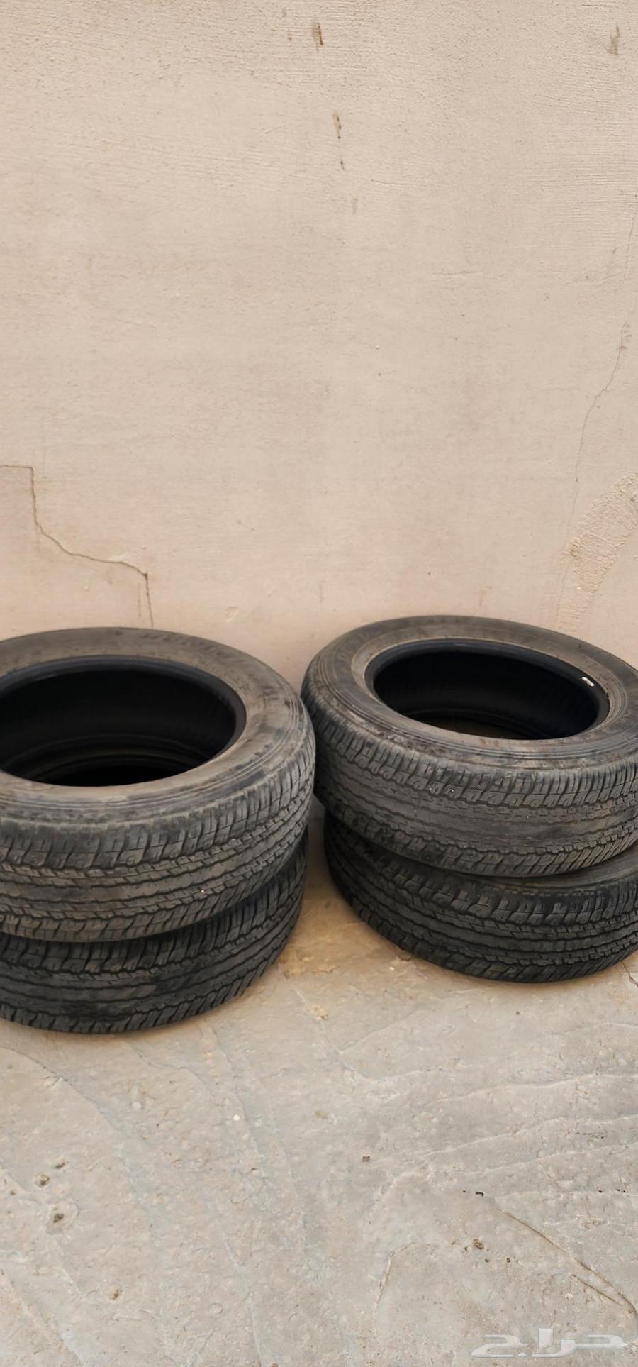 Dunlop tires size 18, excellent condition, no patches, asking price 1000 riyals64408919935874110