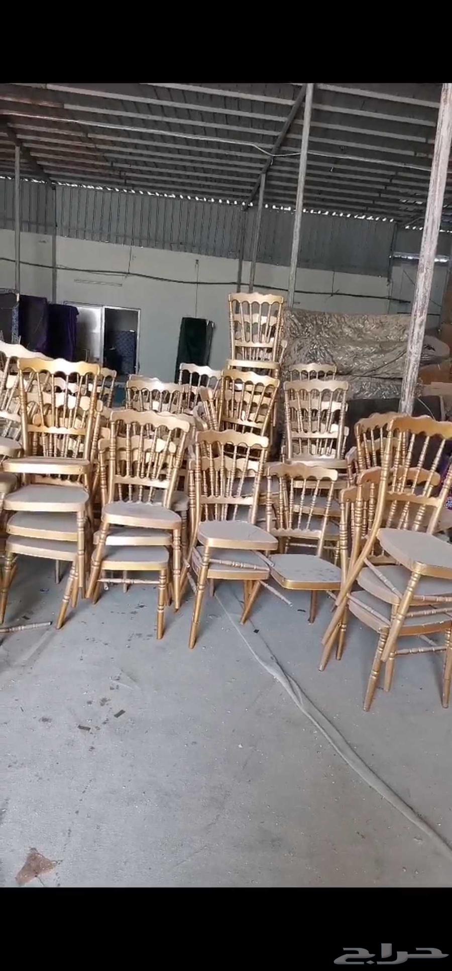 كراسي ذهبي المنيوم  كراسي كلرم شفاف مستخدم للبيع64256924857091110