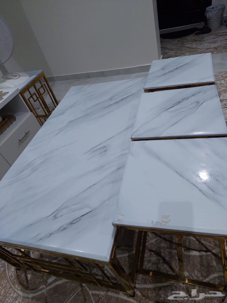 طاولات رخام وستيل نظيفه جدا للبيع التواصل وتساب فقط64258390613121113