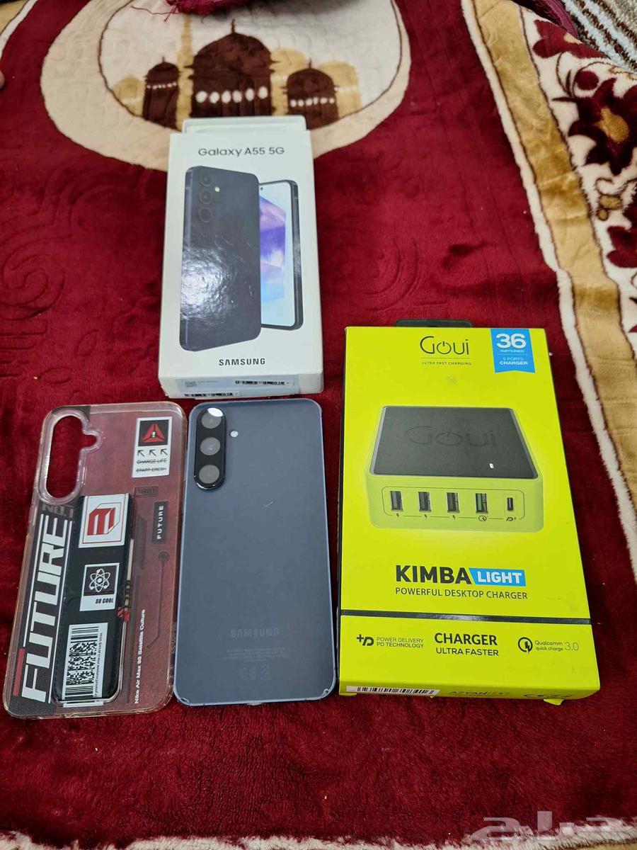 للبيع جلكسي A55 شبه الجديد 5g ذاكره 256 قيقا64265760542338110