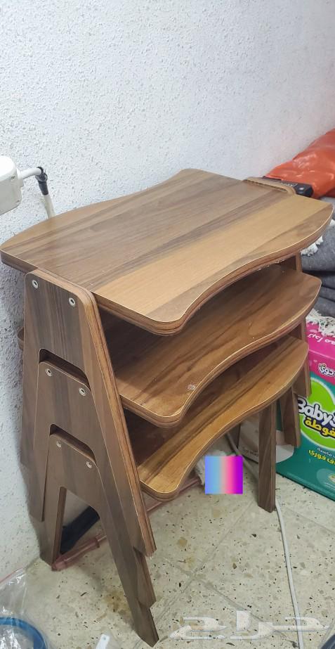 طقم طاولات خدمه خشب تركي 3 حبات64257071297410110