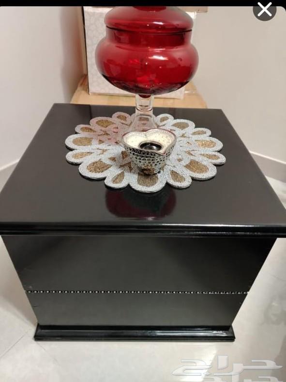 طقم طاولات خشب وزجاج شبه جديد64263909665922113