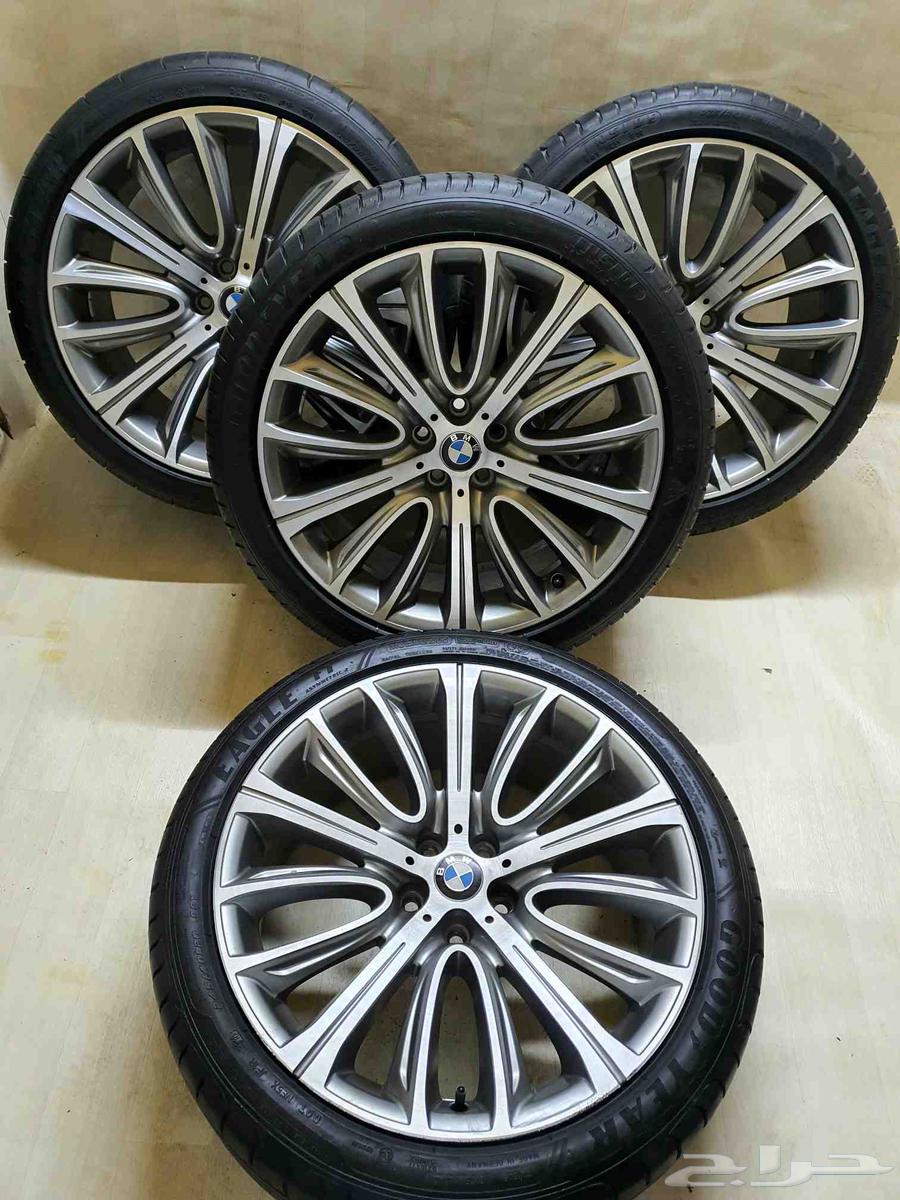 جنوط BMW 740 2020 الشكل الفل مع كفرات نظيفه64431467195649110