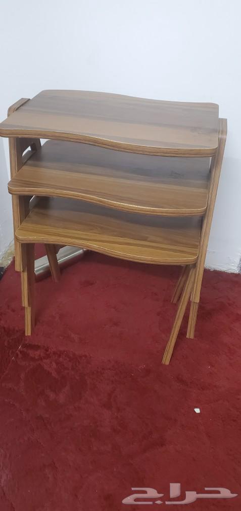 طقم طاولات خدمه خشب تركي 3 حبات64257071297410112