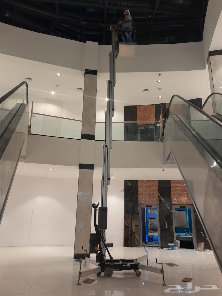 سلم كهربائي عمودي 12 متر و رافعة شوكية سكين للايجار64442502096899112