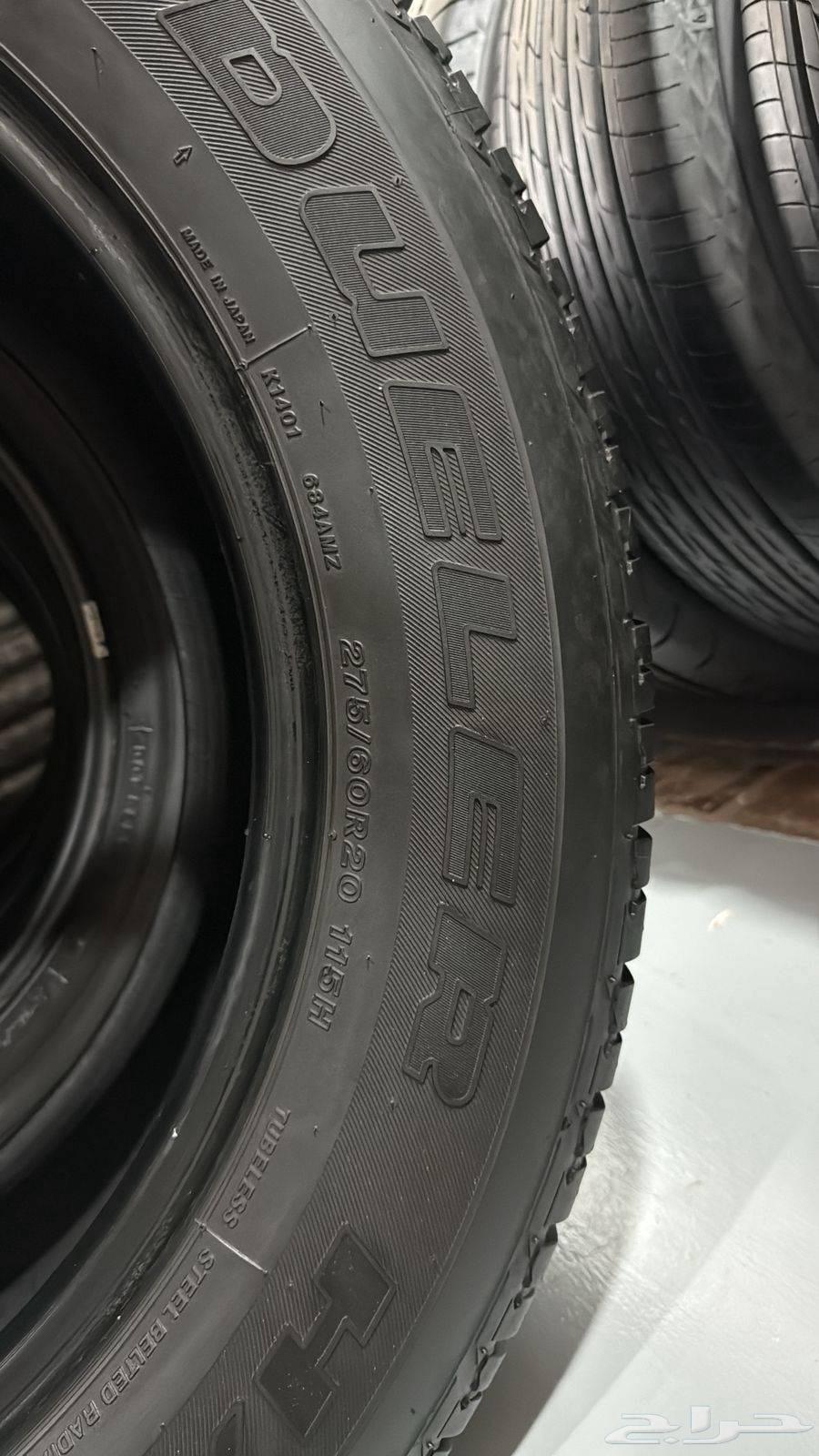 4 كفرات بريجستون ياباني 275 60 20 نظيفه شرط64481845312258113