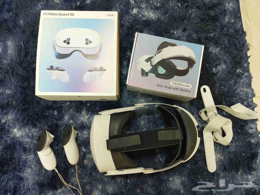 Meta Quest 3S مع حزام Elite بحالة جديدة تقريبًا64342441891714110