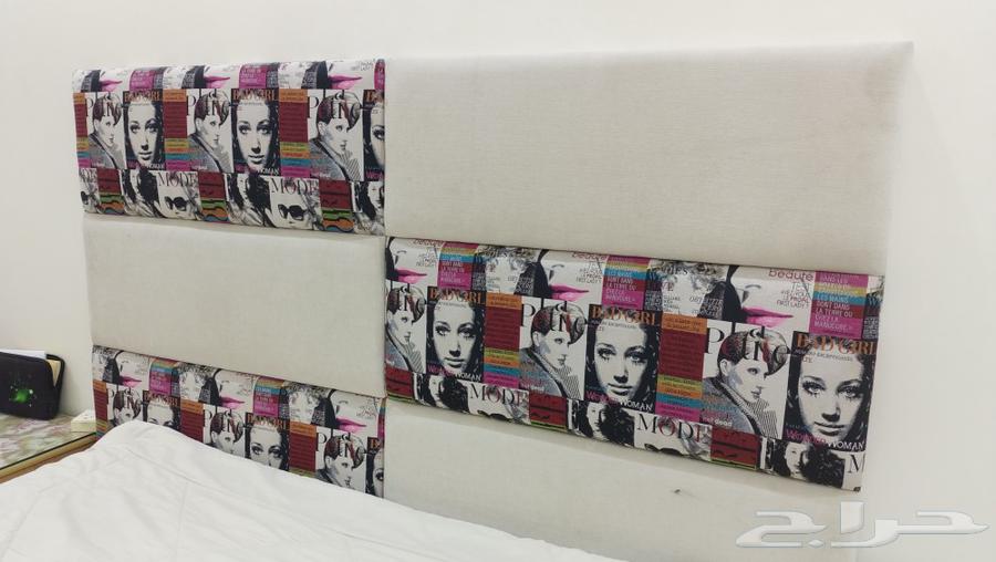 كنبة او كرسي مودرن مع تاج سرير كبير64355156681089111