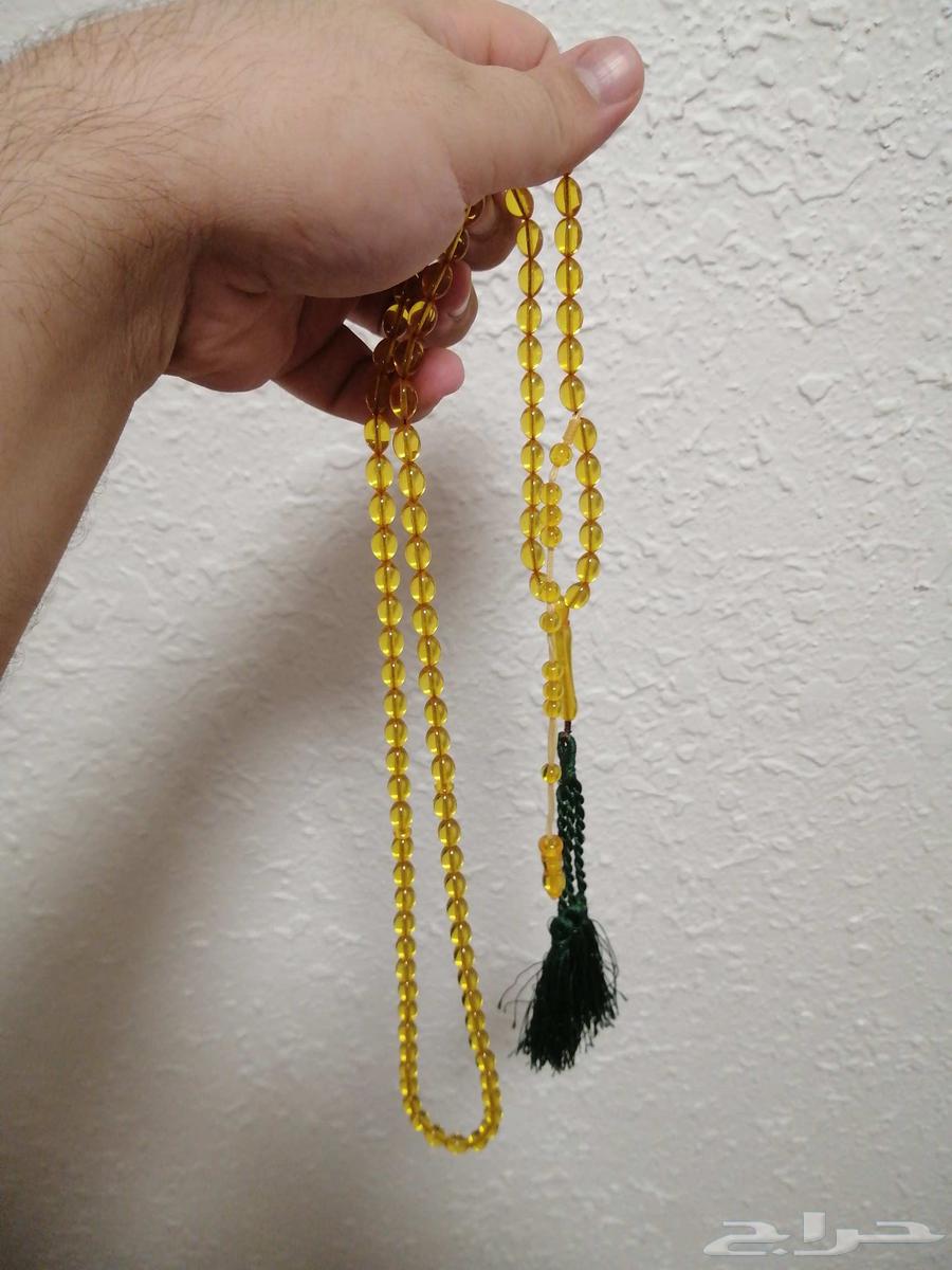 سبحة كهرمان اصفر صافي (جديدة).64356762888578110