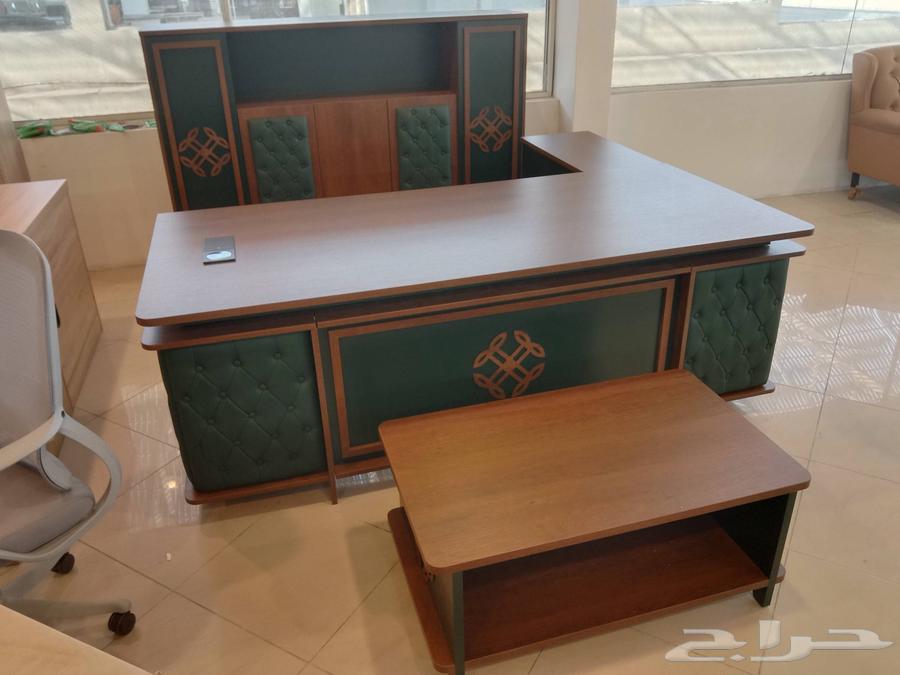 220سم مكتب طقم كامل الون اخضر ممتاز فاخر كرسي دولاب مكتب64368134626563113