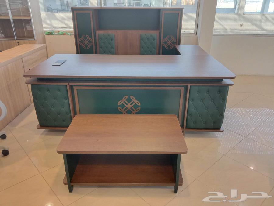 220سم مكتب طقم كامل الون اخضر ممتاز فاخر كرسي دولاب مكتب64368134626563110