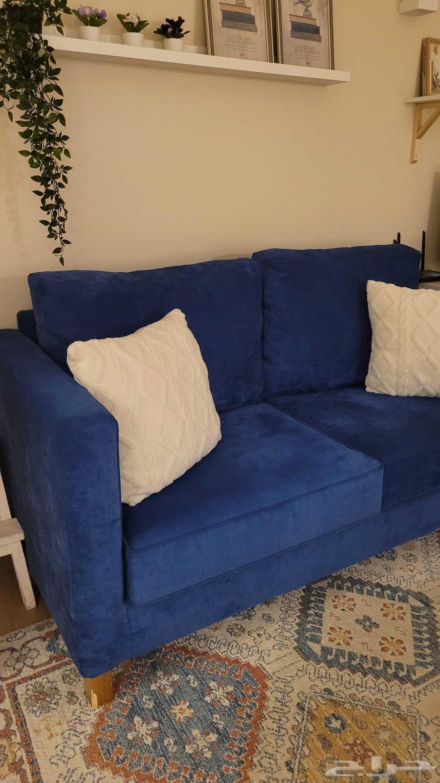 كنبة لون كحلي قماش شانيل64374171182723112