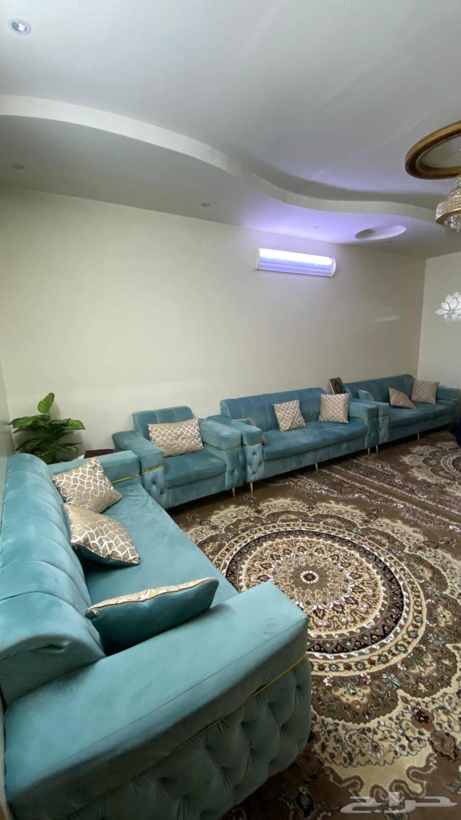 Clean 11-person sofa for sale with 2x3 carpet, and 4x4 floor council with carpet64369937520259111