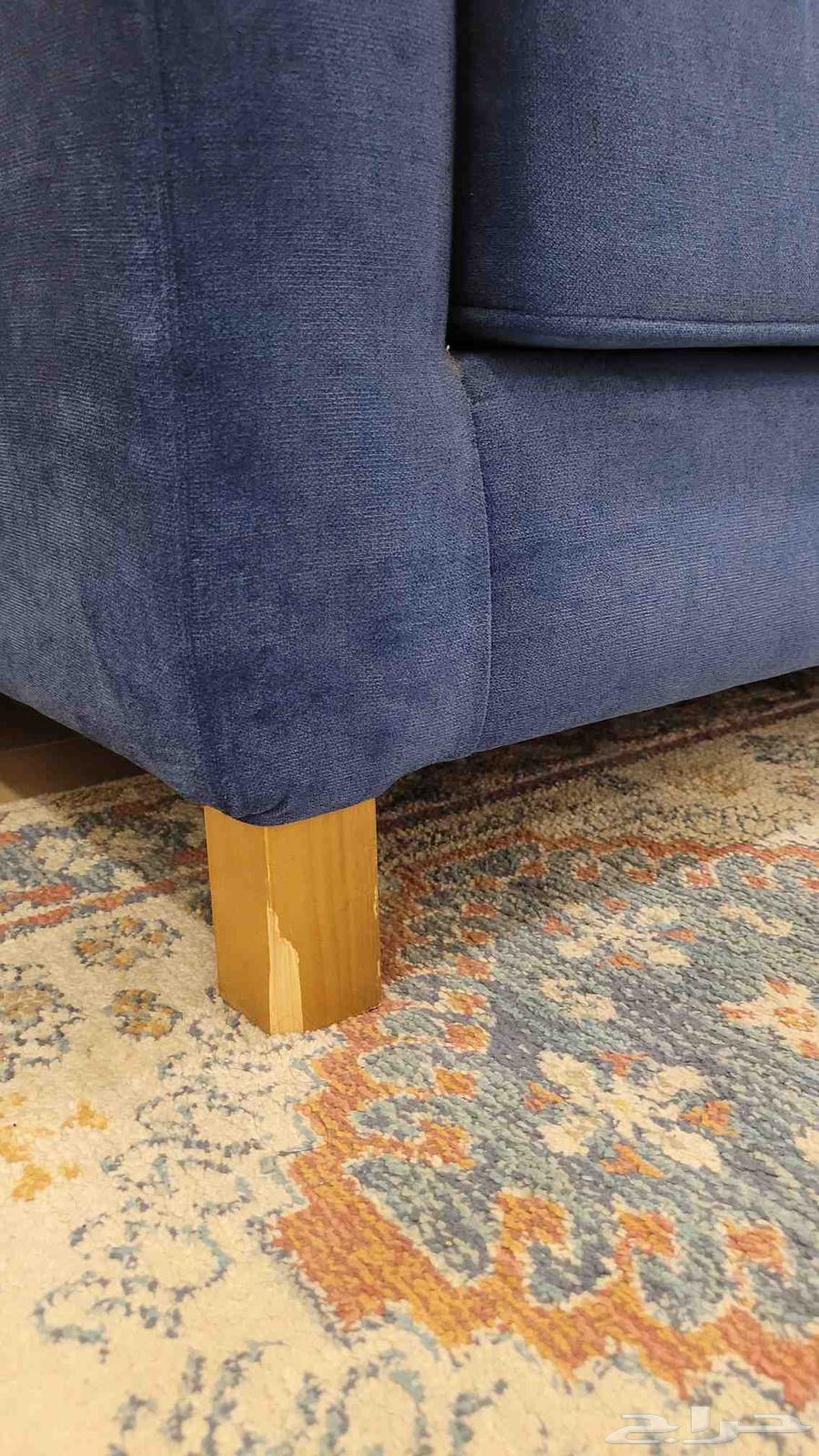 كنبة لون كحلي قماش شانيل64374171182723113