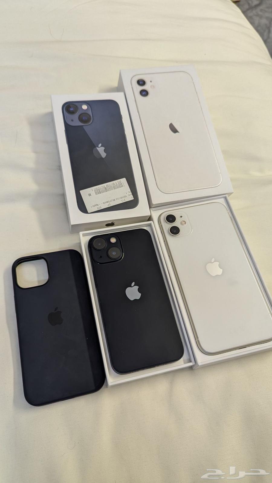 جوالين ايفون شبه جديده وكاله ايفون 13 512 G وايفون 11 128 G64371672505729111