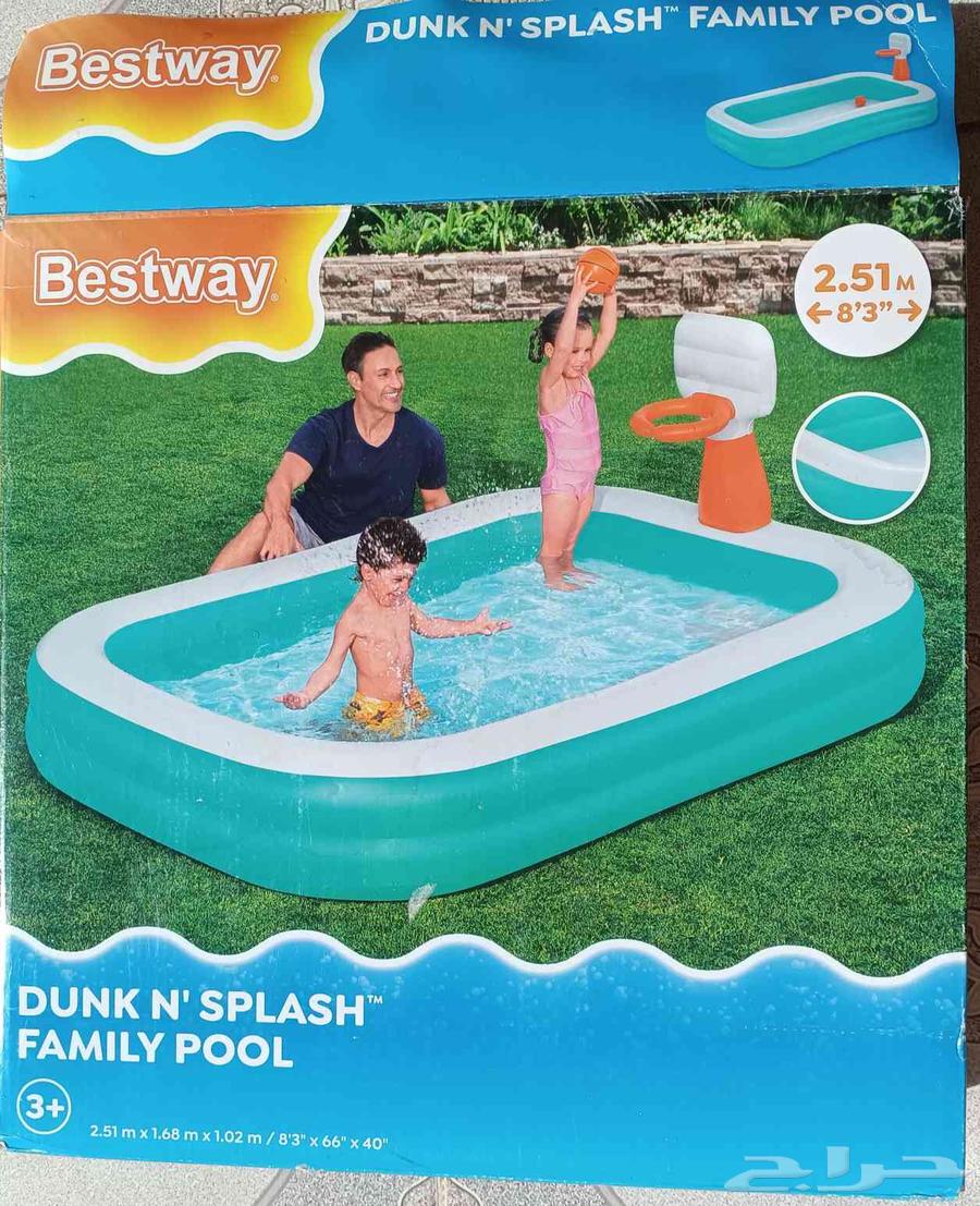 مسبح اطفال مترين في متر ارتفاع نص متر تقريبن64369306804995112