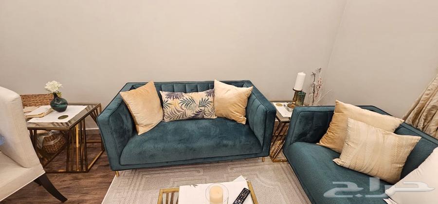 طقم كنب صالون مجلس شبه جديد64365144512258113